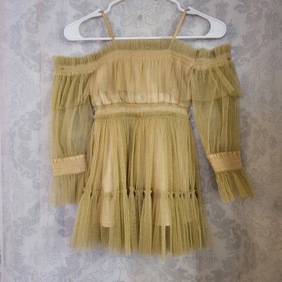 Ooh! La La Couture Girls Gold Sparkle Every Dress Size 5 and 4T - Picture 2 of 16